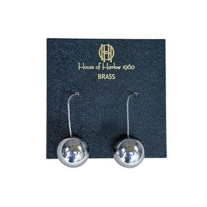 House of Harlow 1960 Brass Ball Threader Earrings